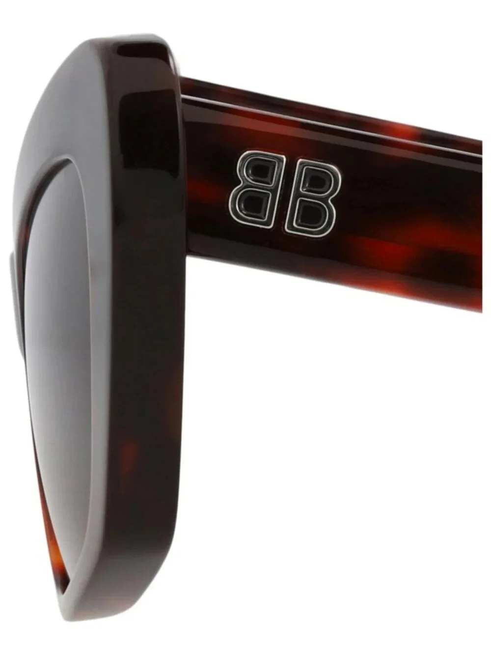 New Balenciaga Women's Sunglasses Cat Eye Recycled Acetate Frame Havana Havana